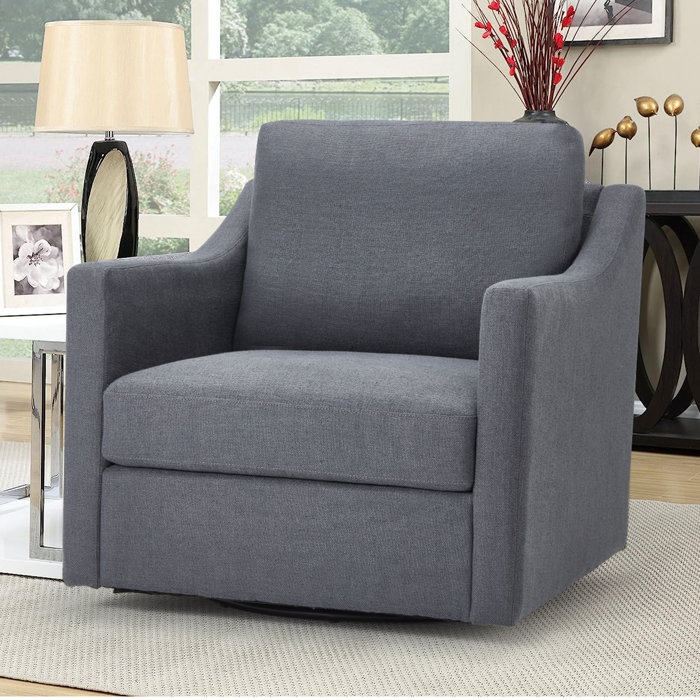Winston Porter Callisburg Upholstered Swivel Armchair Wayfair